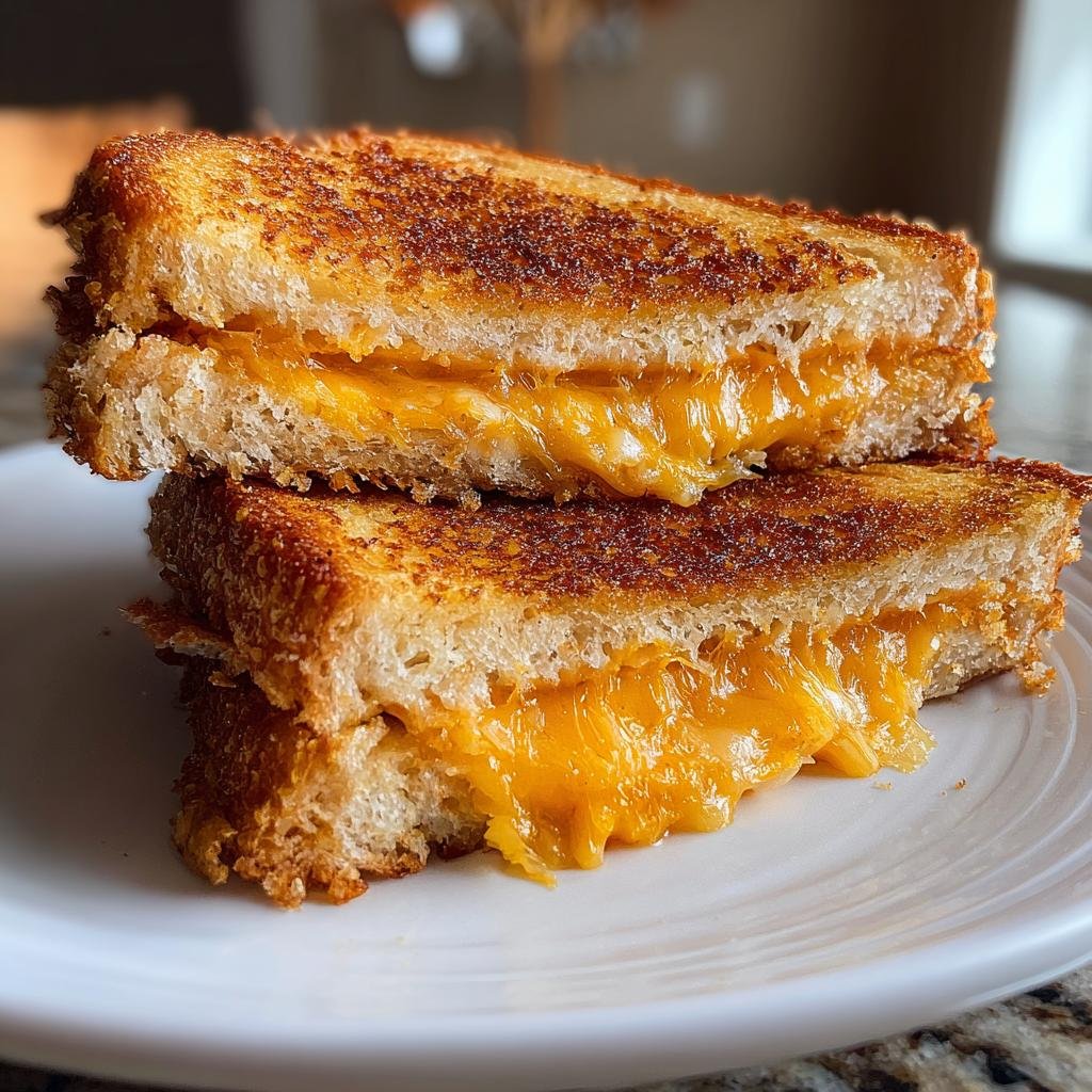 5-Minute Air Fryer Cheddar Grilled Cheese
