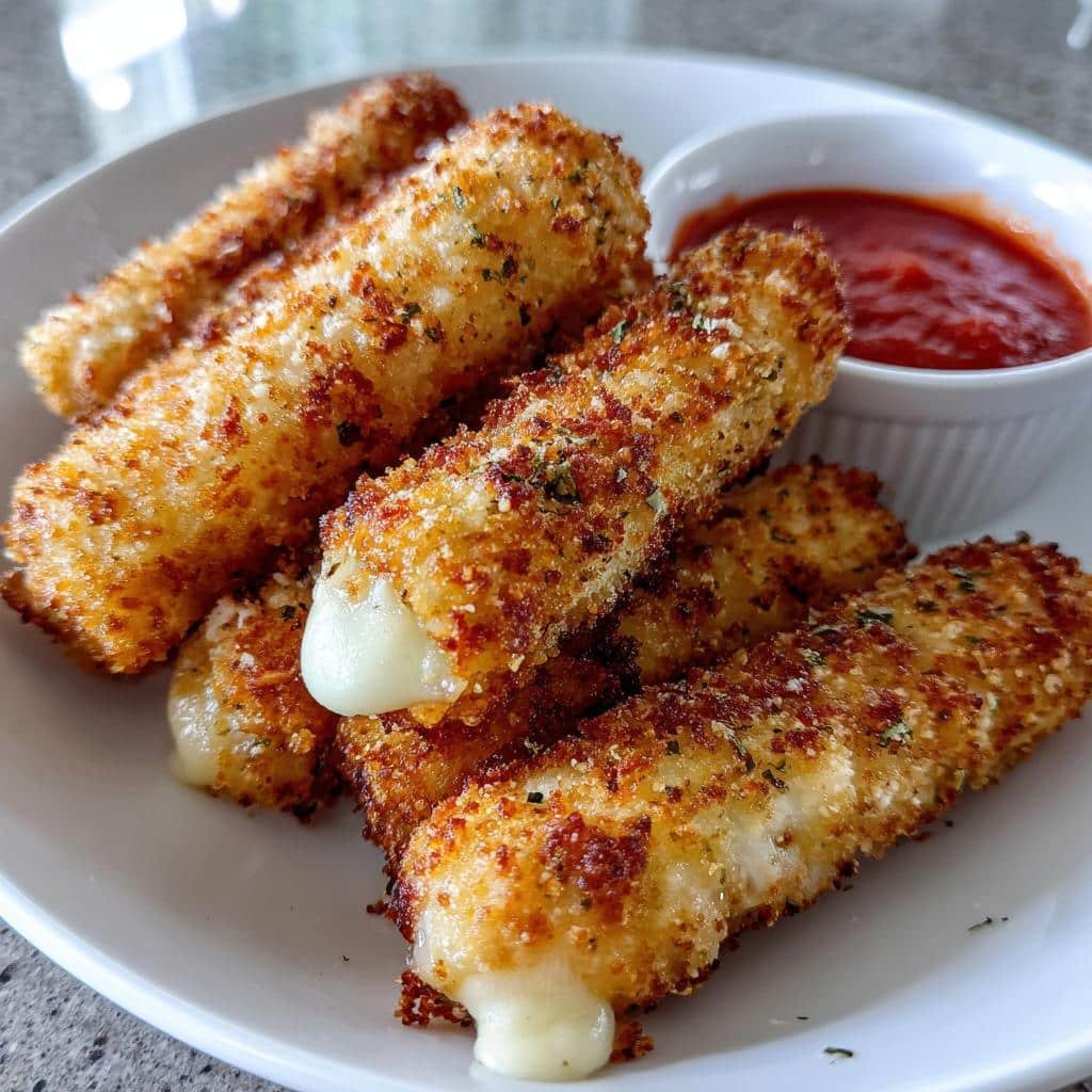 Air Fryer 5‑Ingredient Mozzarella Sticks