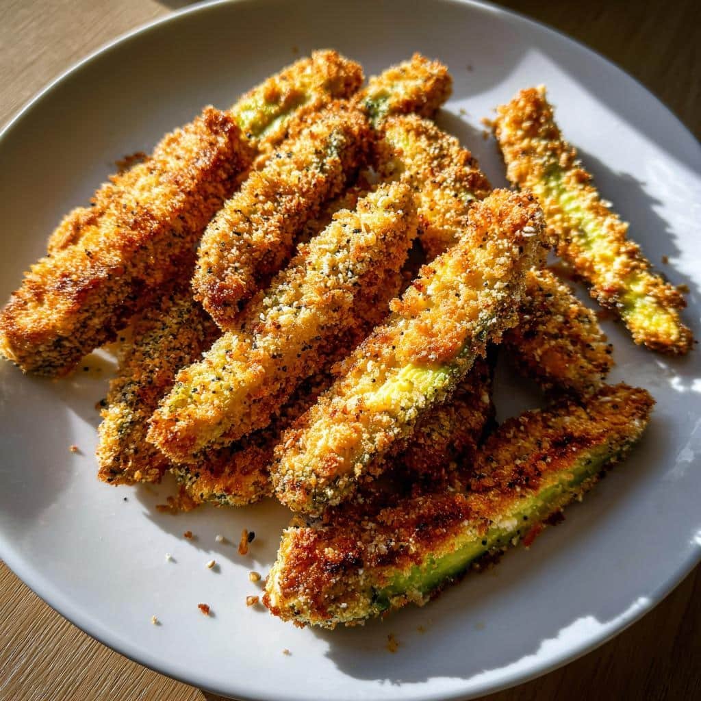 Air Fryer Avocado Fries with Everything Bagel