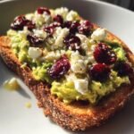 Air Fryer Avocado Toast with Feta & Cranberries
