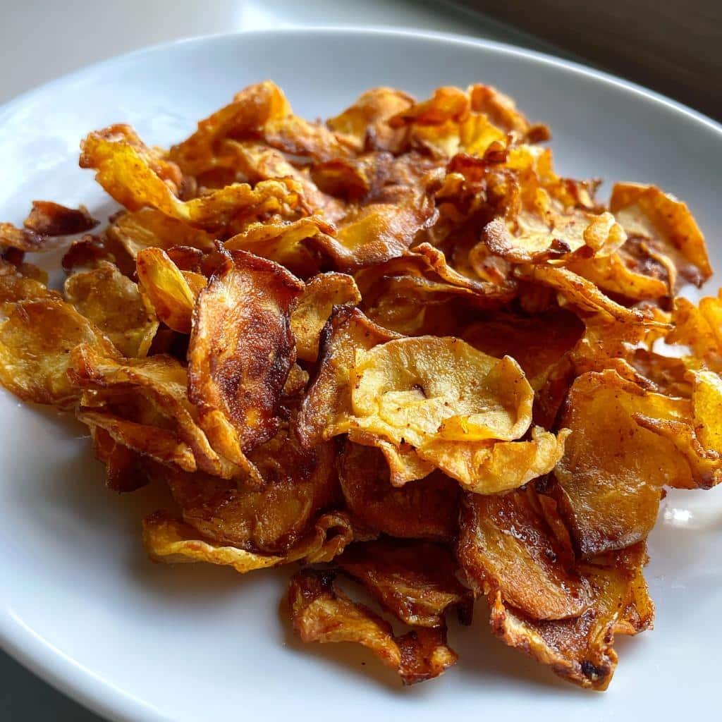 Air Fryer BBQ Jackfruit Chips