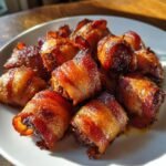 Air Fryer Bacon wrapped date bites