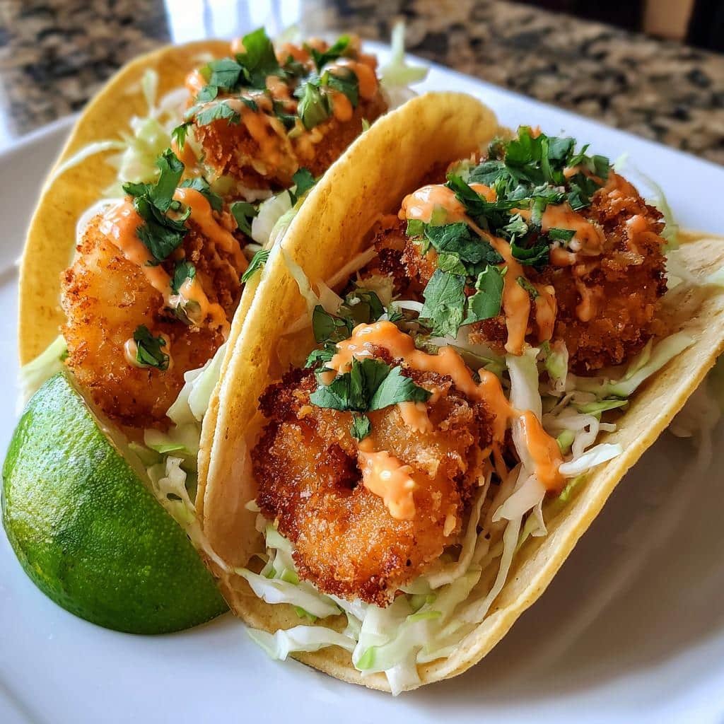 Air Fryer Bang Bang Shrimp Tacos