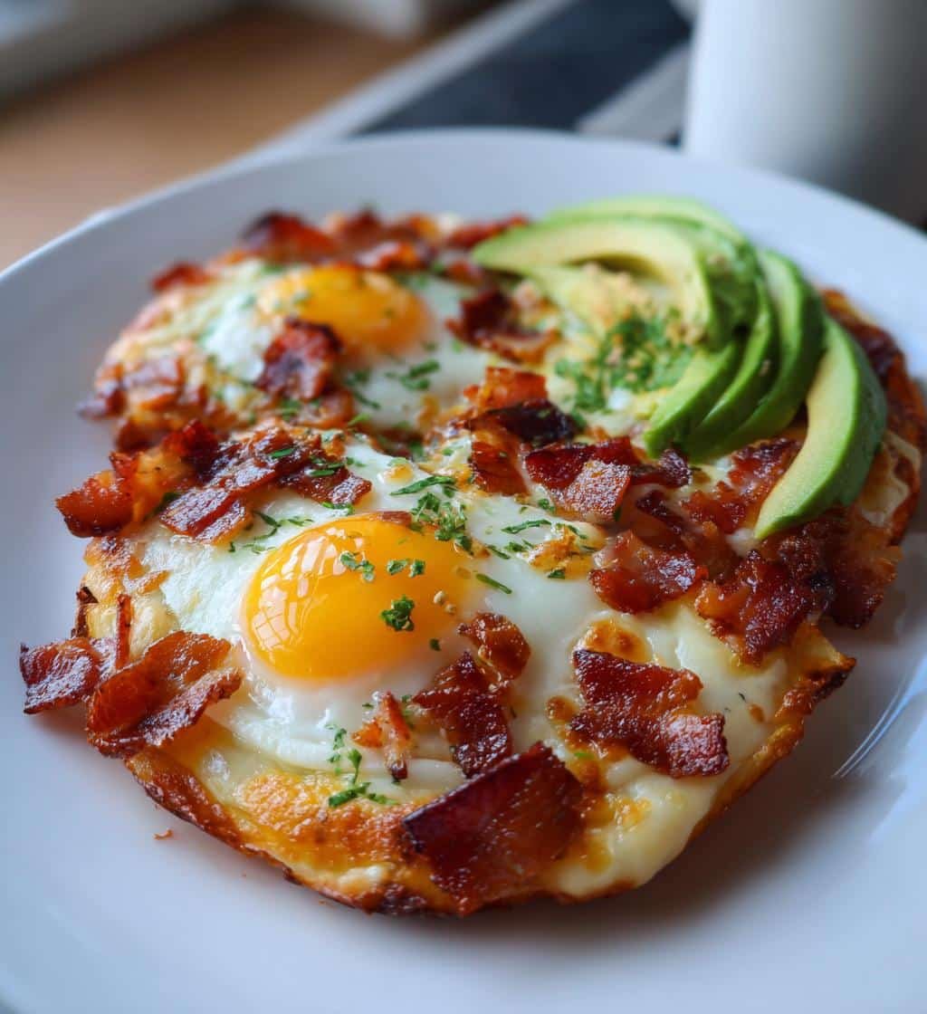 Air Fryer Breakfast Pizza with Bacon & Avocado - detail 1