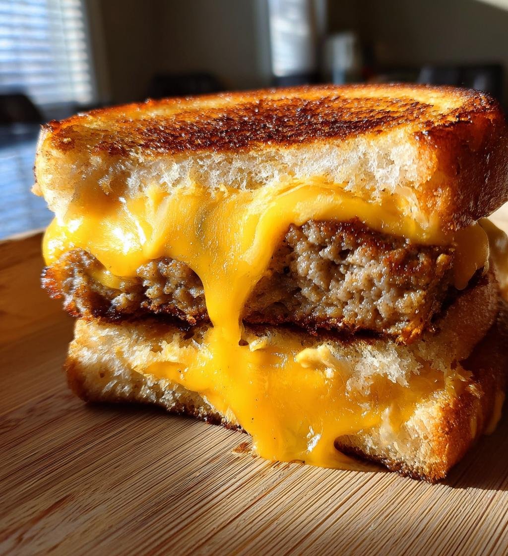 Air Fryer Breakfast Sausage Grilled Cheese