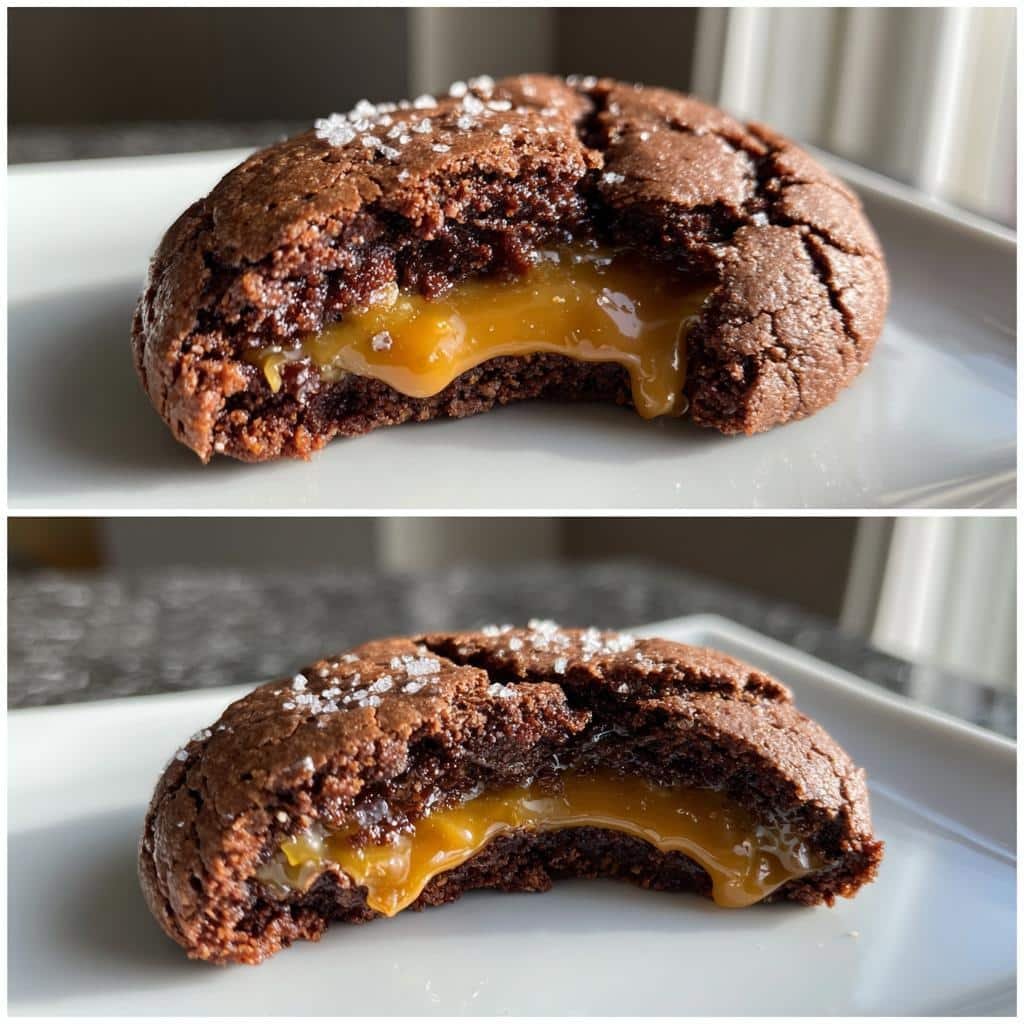 Air Fryer Brownie Cookies with Salted Caramel Filling (Air Fryer) - detail 1