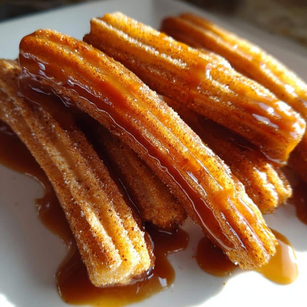 Air Fryer Caramel Dipped Churros
