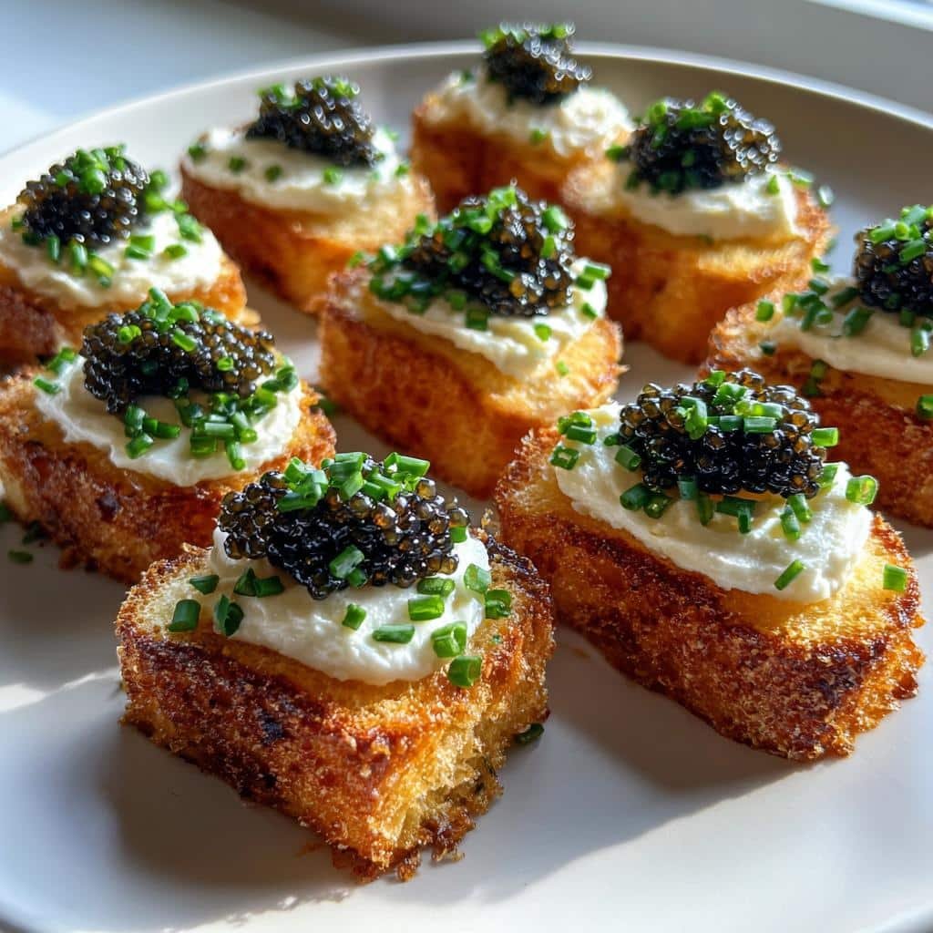 Air Fryer Caviar Toast Bites - detail 1