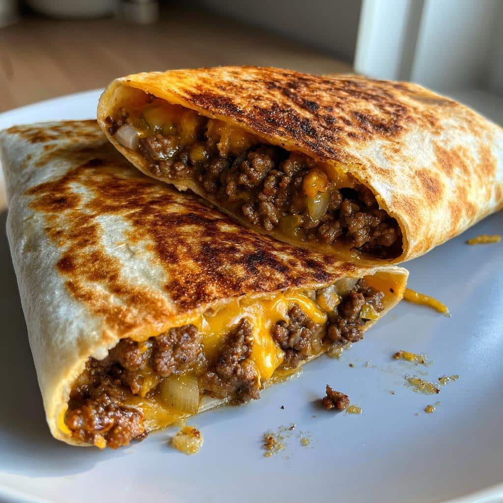 Air Fryer Cheeseburger Wraps (Crispy Tortilla) - detail 1