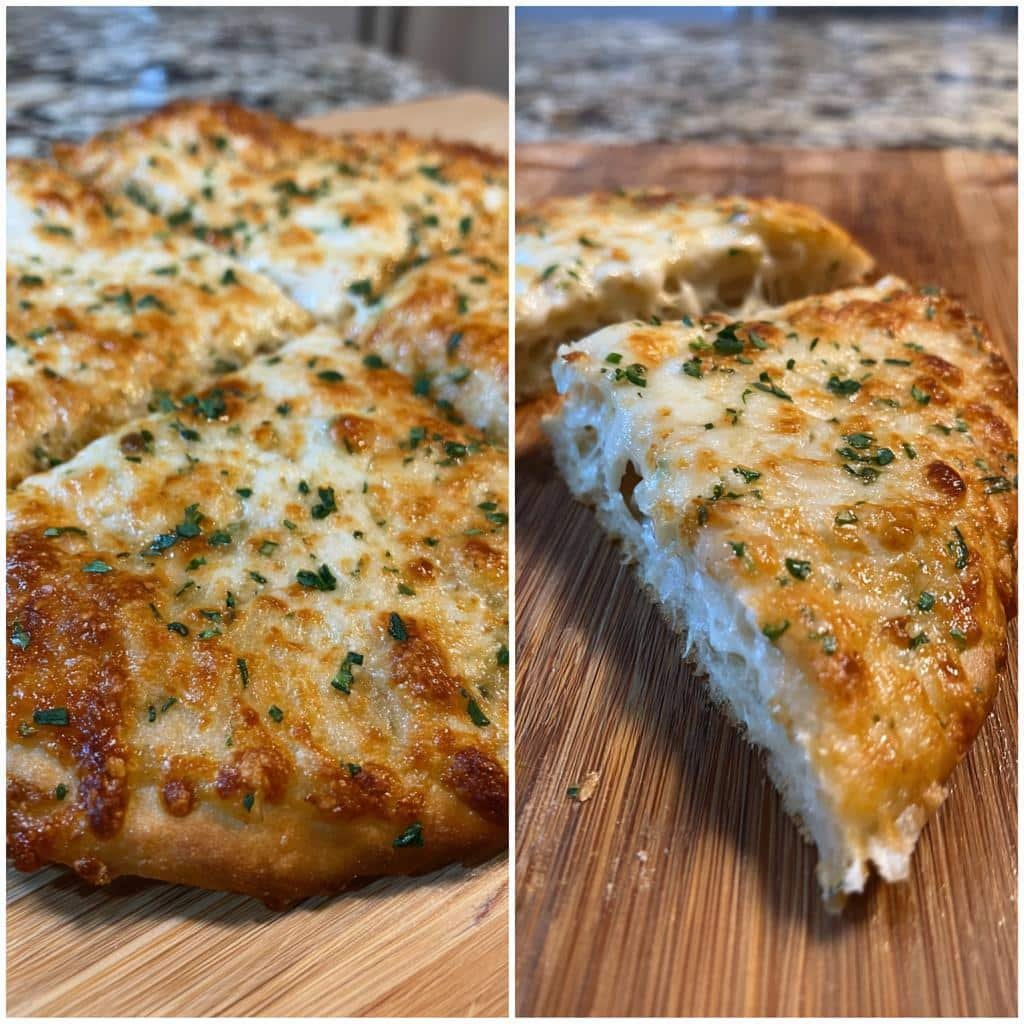 Air Fryer Cheesy Tortilla Garlic Bread