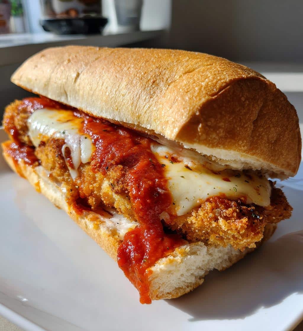 Air Fryer Chicken Parmesan Sub Sandwiches