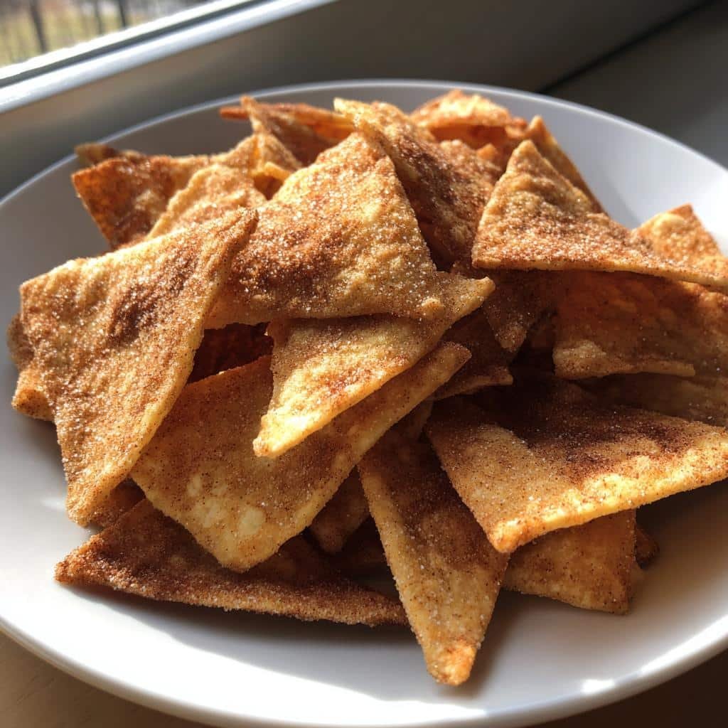 Air Fryer Cinnamon Sugar Tortilla Chips