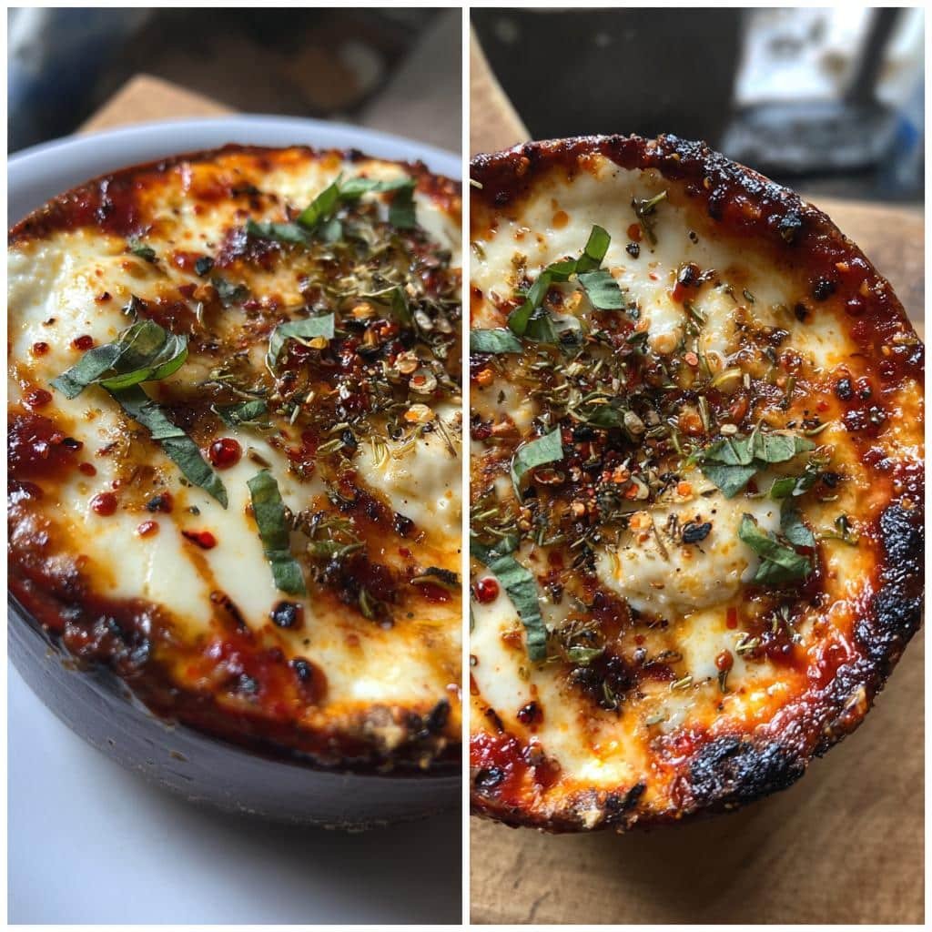 Air Fryer Cottage Cheese Pizza Bowl Margherita