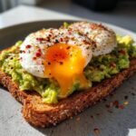 Air Fryer Creamy Avocado Toast with Perfect Poached Egg