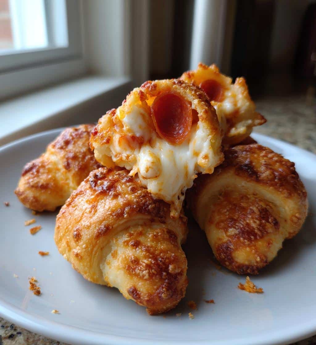 Air Fryer Crescent Roll Pizza Bites with Cream Cheese