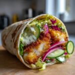 Air Fryer Crispy Cod Wraps with Lemon Mayo