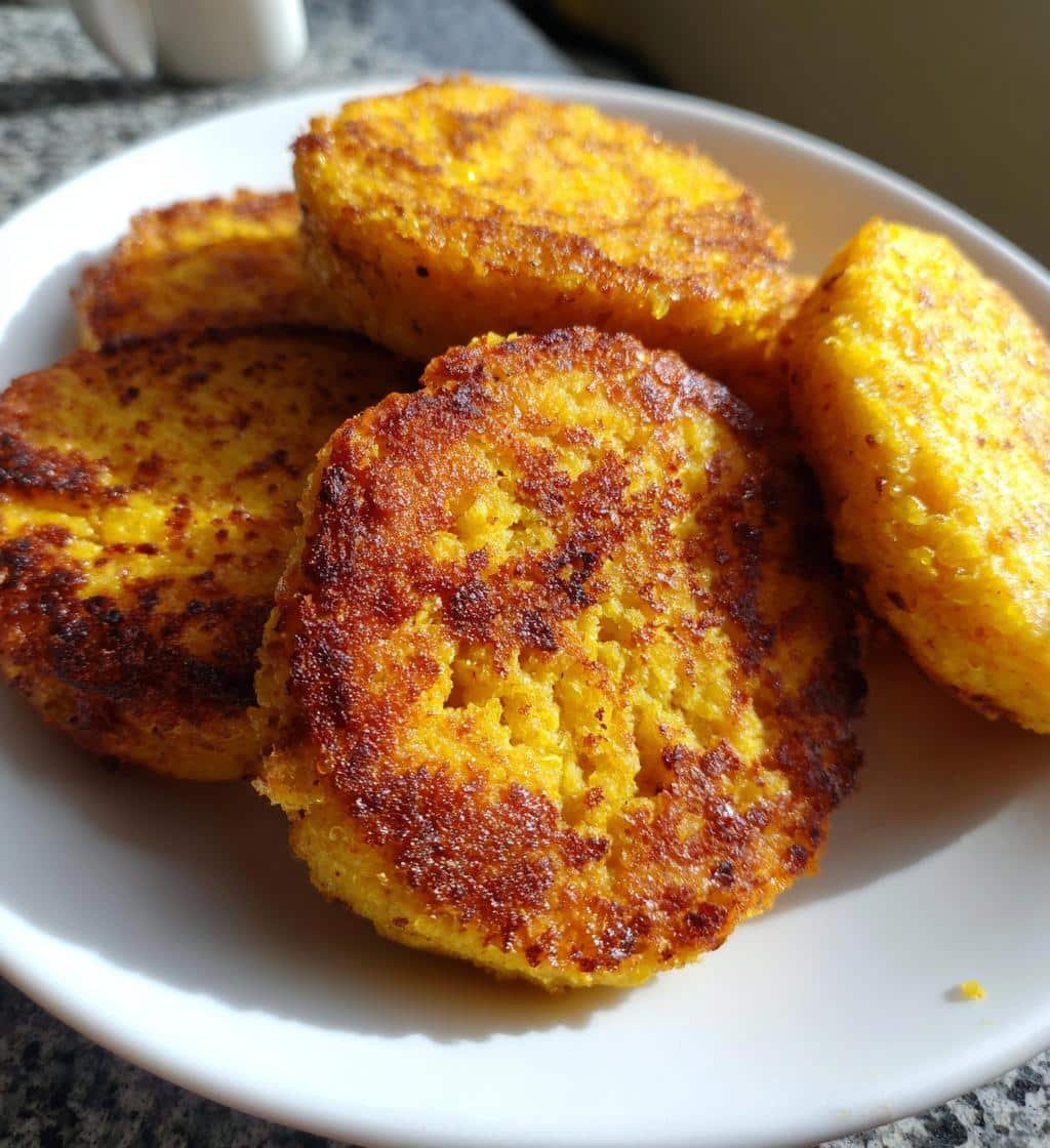 Air Fryer Crispy Cornmeal Polenta Cakes