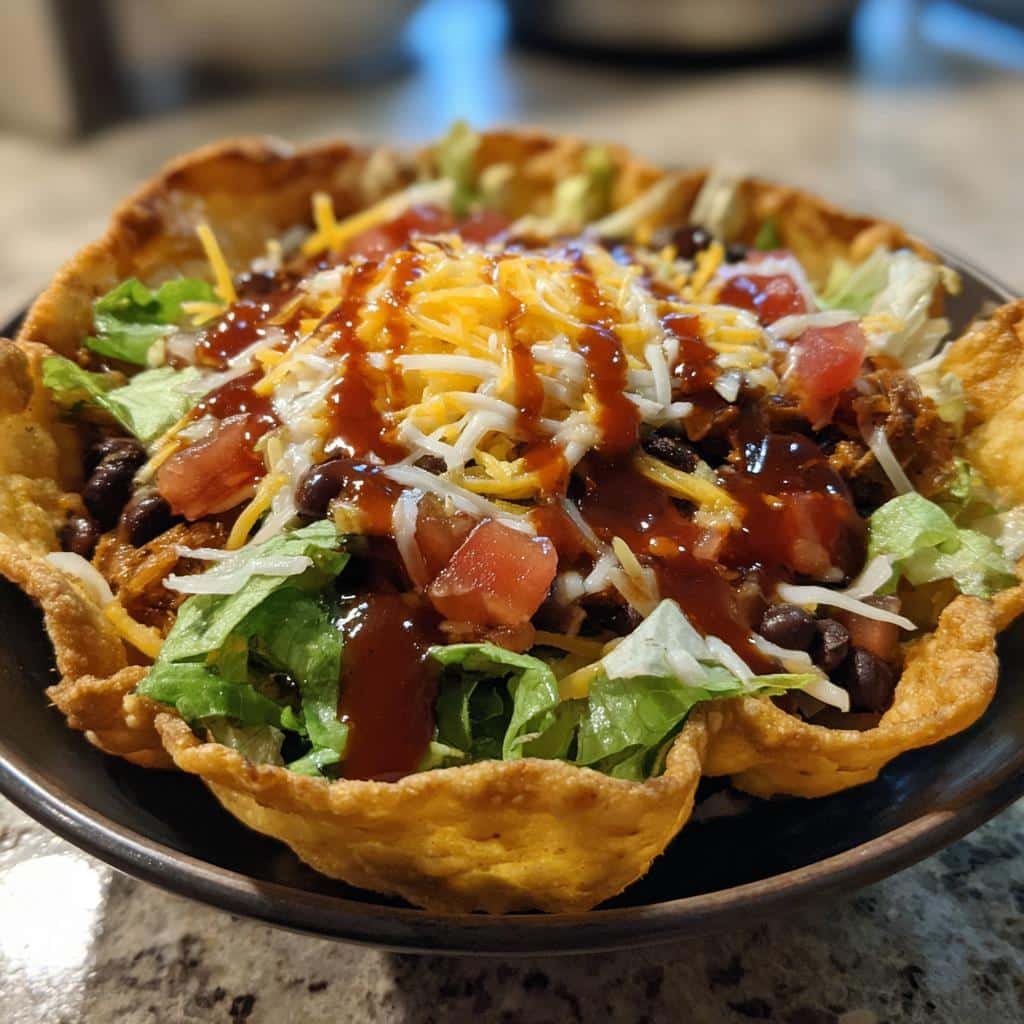 Air Fryer Crispy Flour Tortilla Bowl (Taco Salad) - detail 1