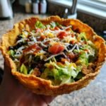 Air Fryer Crispy Flour Tortilla Bowl (Taco Salad)