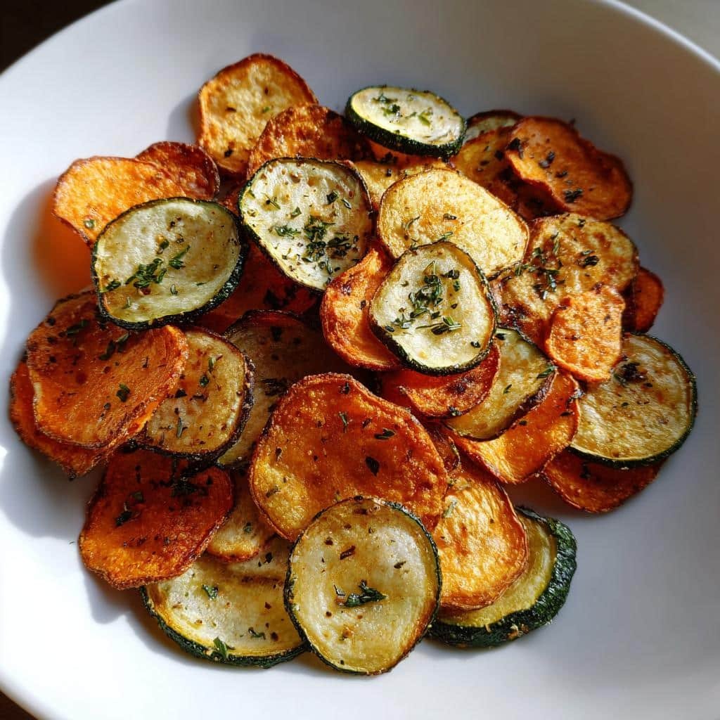 Air Fryer Crispy Herb Blend Vegetable Chips