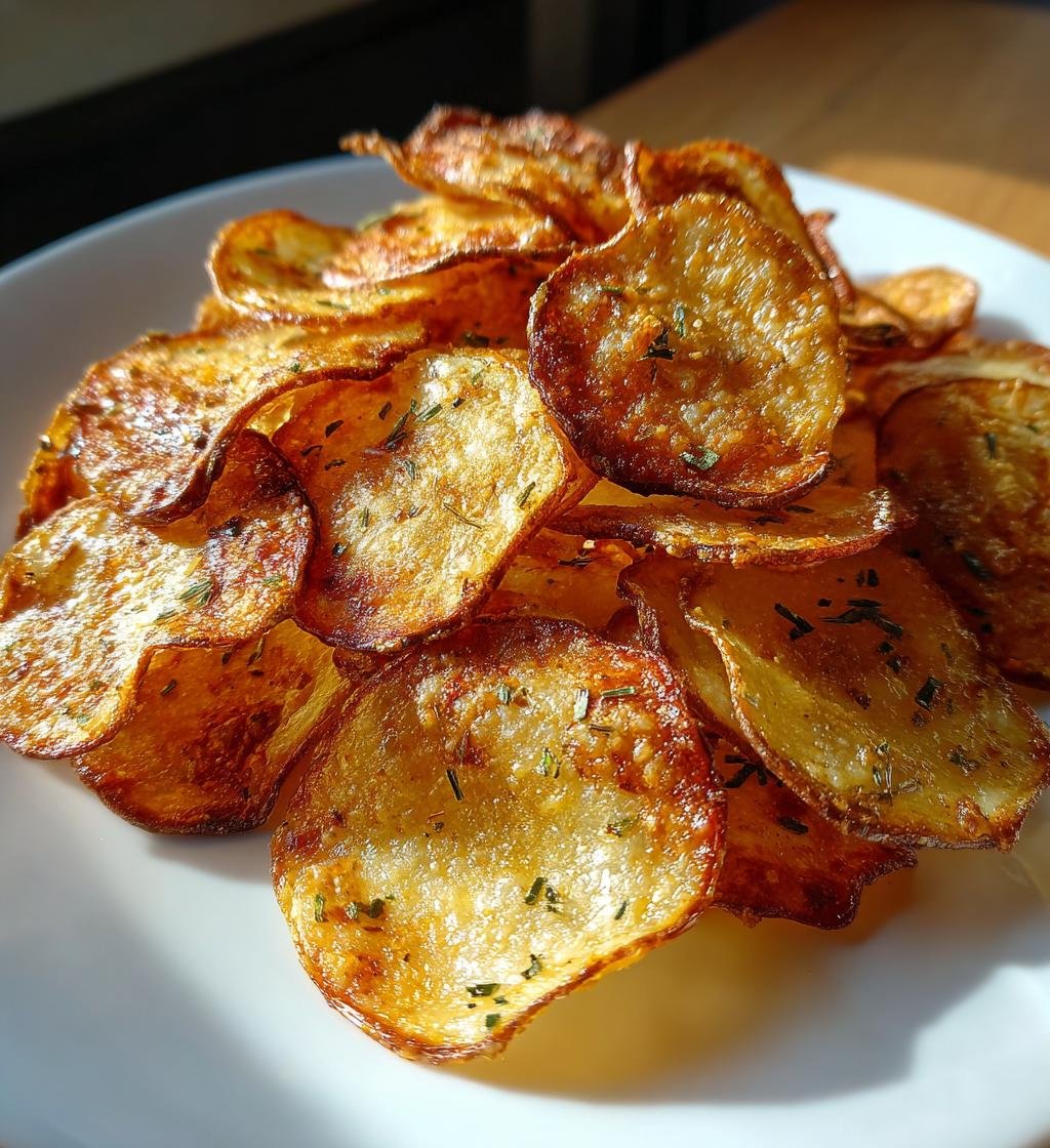 Air Fryer Crispy Honey Mustard Potato Chips