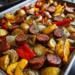 Air Fryer Dump & Bake Sausage Sheet Pan