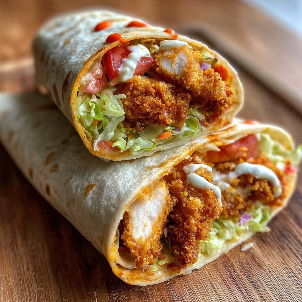Air Fryer Easy Crunchy Fried Chicken Wraps