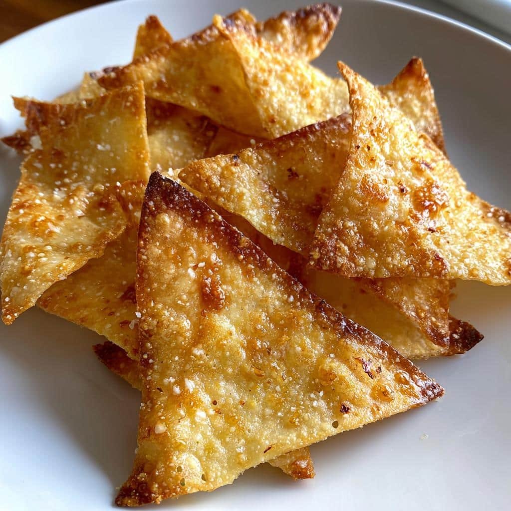 Air Fryer Garlic Butter Tortilla Crisps