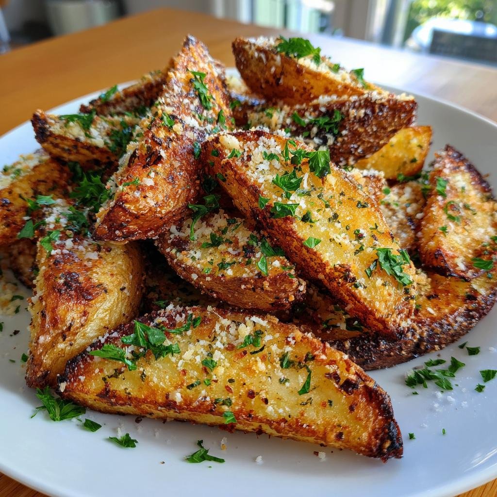 Air Fryer Garlic Parmesan Crispy Wedges - detail 1