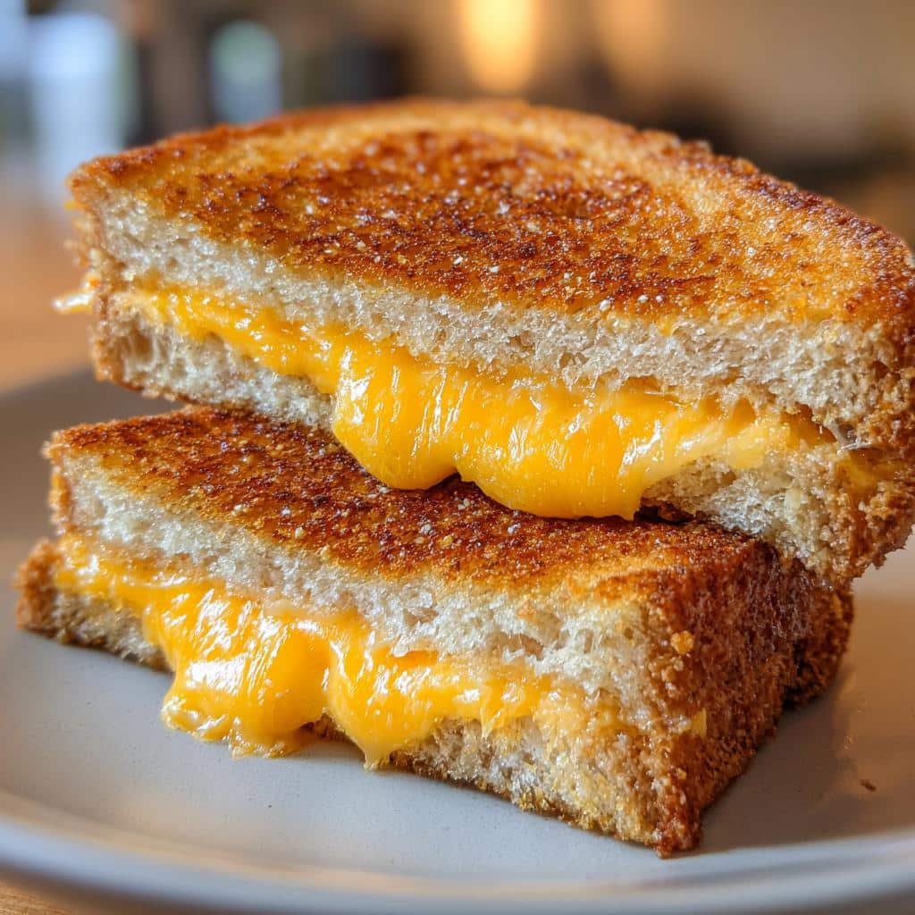 Air Fryer Gooey Cheese Close-Up Sandwich - detail 1