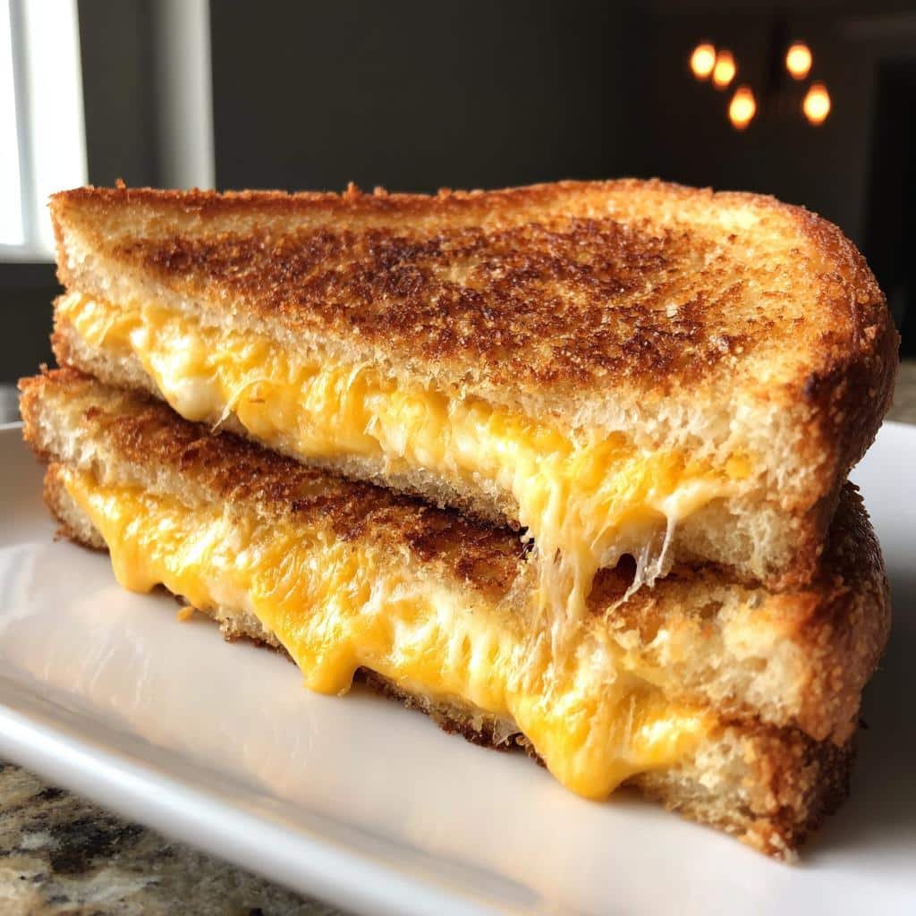 Air Fryer Gooey Cheese Close-Up Sandwich - detail 1