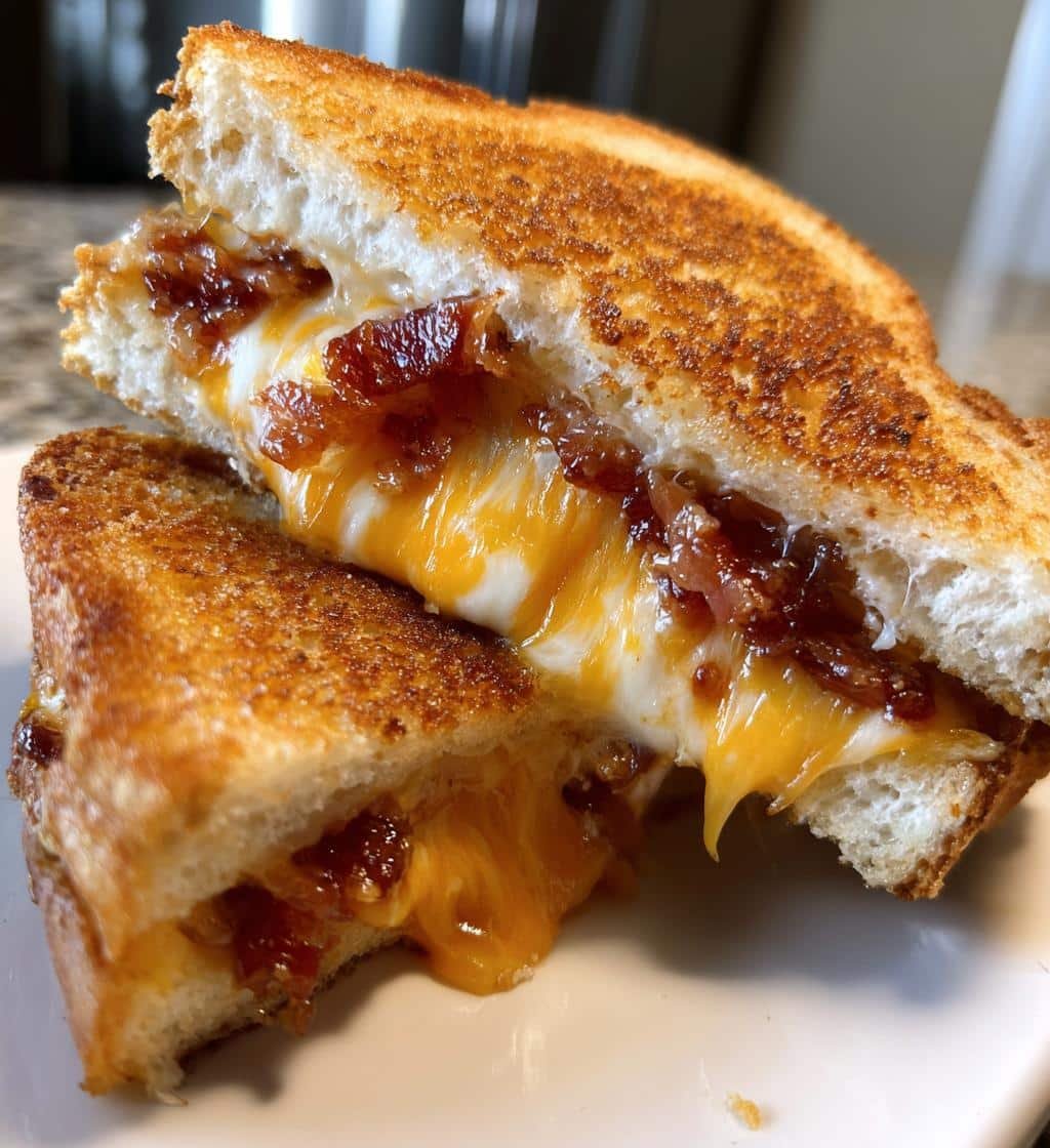 Air Fryer Grilled Cheese with Bacon Jam - detail 1