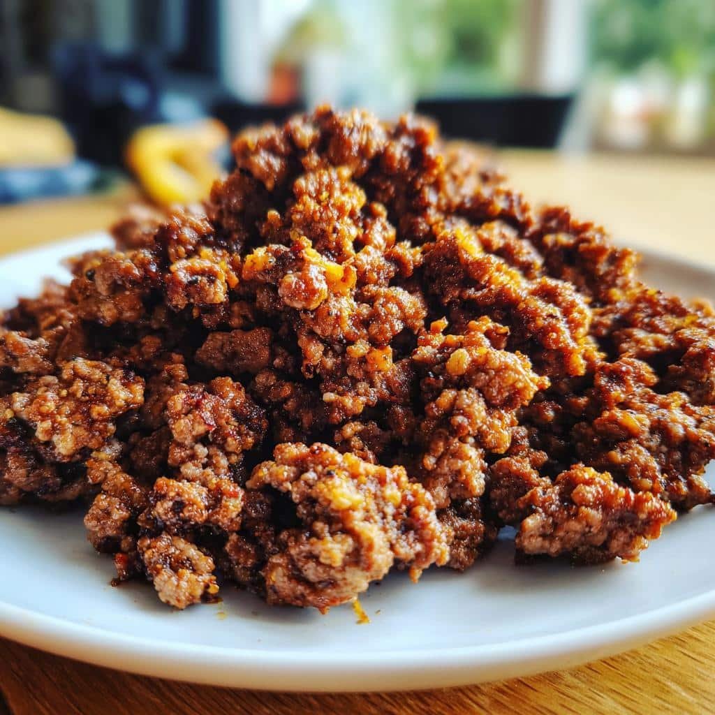 Air Fryer Ground Beef Seasoned Batch - detail 1