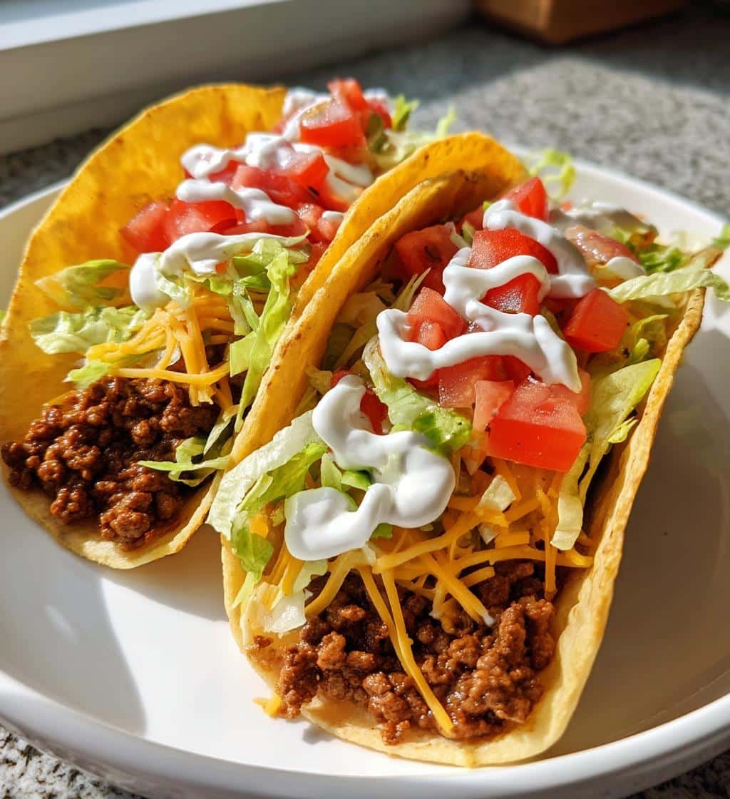 Air Fryer Ground Beef Tacos Soft Tortillas - detail 1