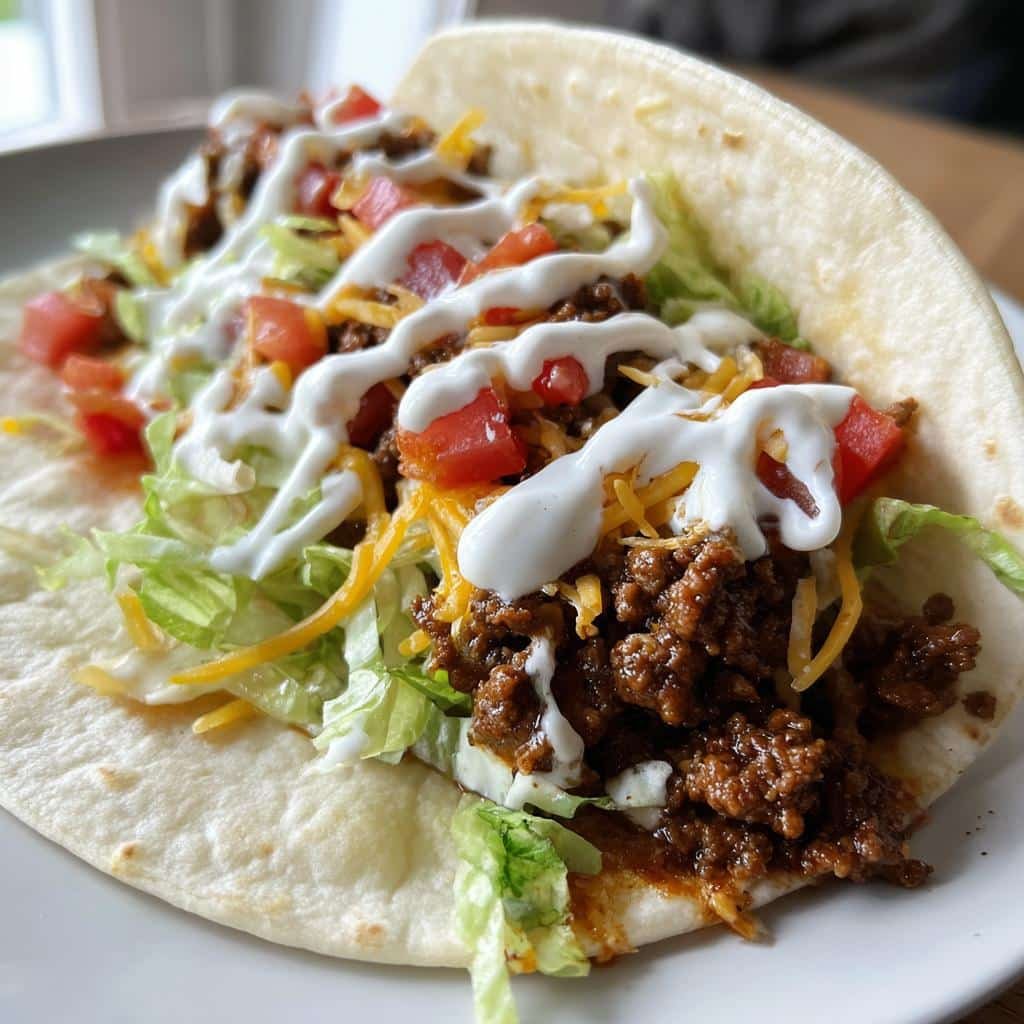 Air Fryer Ground Beef Tacos Soft Tortillas - detail 1
