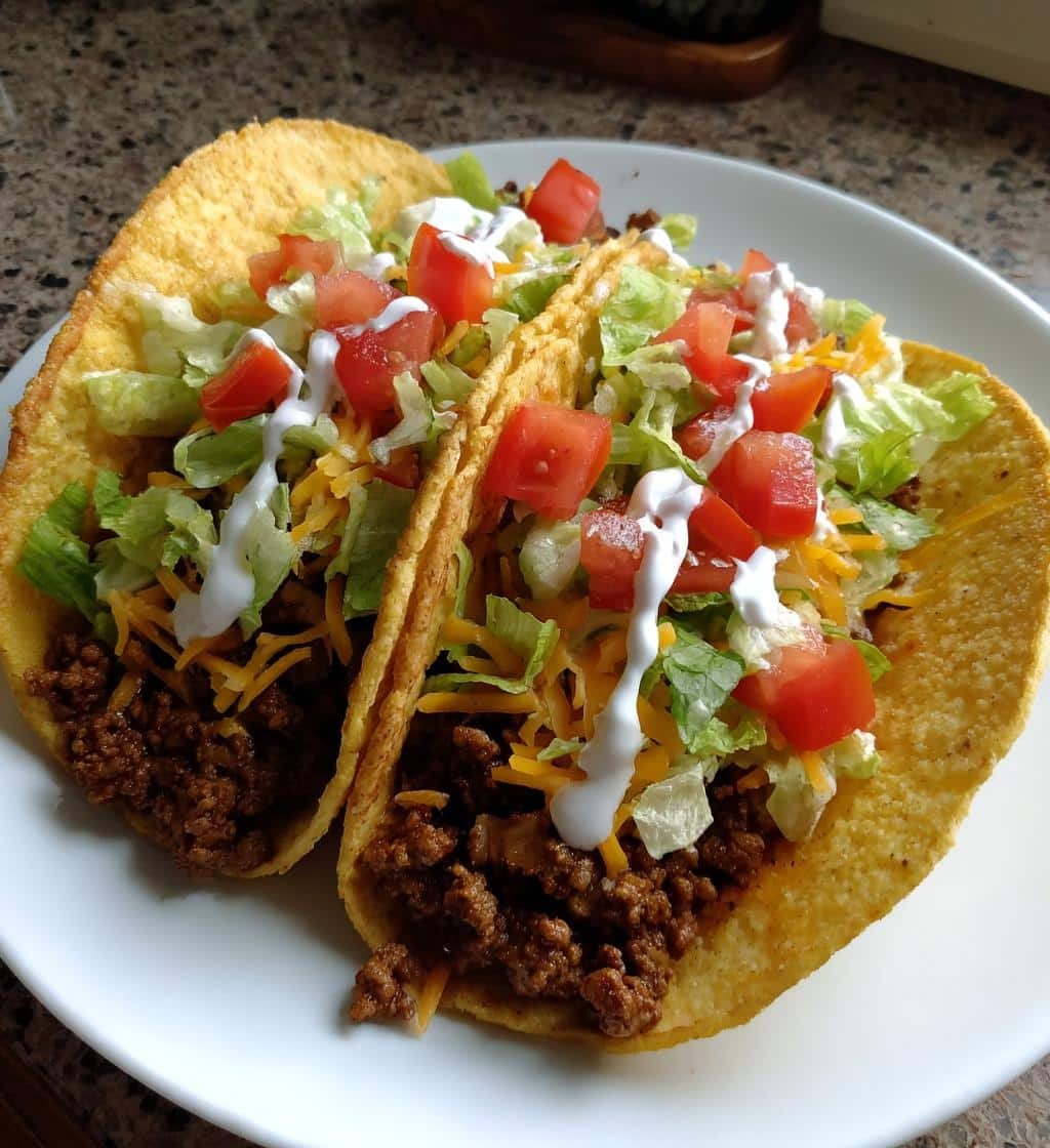 Air Fryer Ground Beef Tacos Soft Tortillas