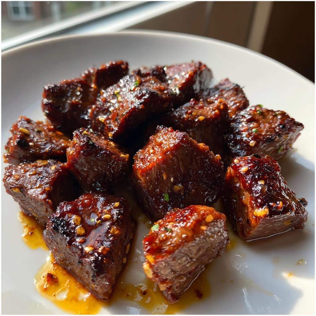 Air Fryer Honey Garlic Steak Bites
