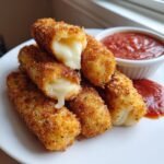 Air Fryer Italian Seasoned Mozzarella Sticks