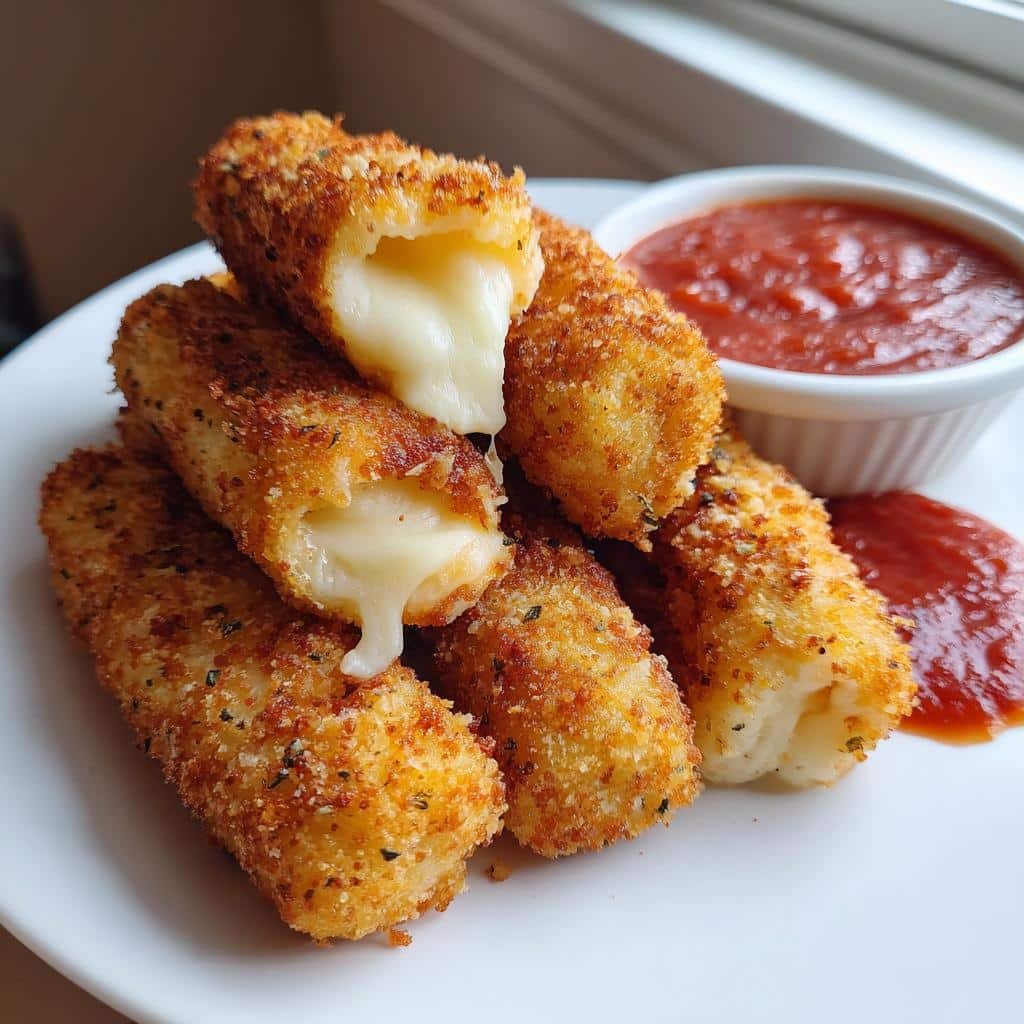 Air Fryer Italian Seasoned Mozzarella Sticks