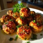 Air Fryer Keto Garlic Butter Parmesan Meatballs