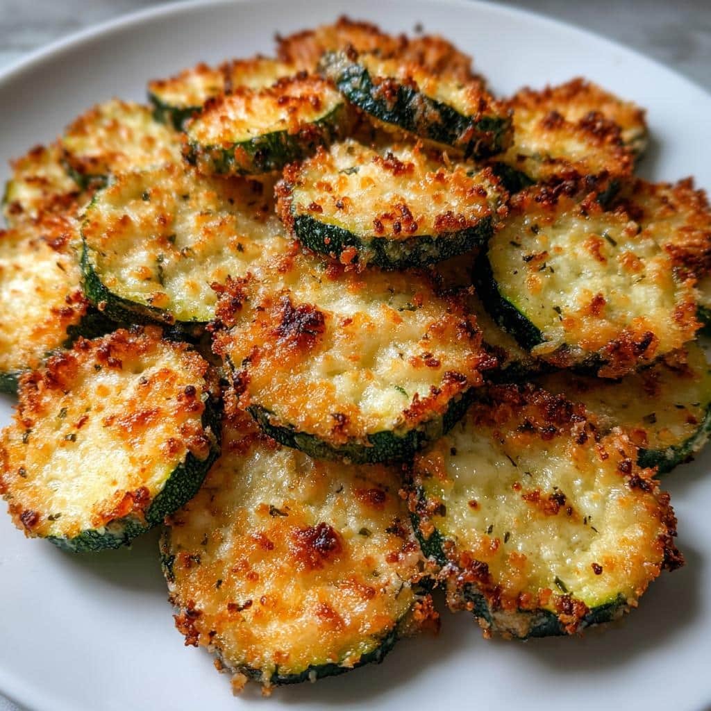 Air Fryer Keto Zucchini Chips  Parmesan Crust - detail 1