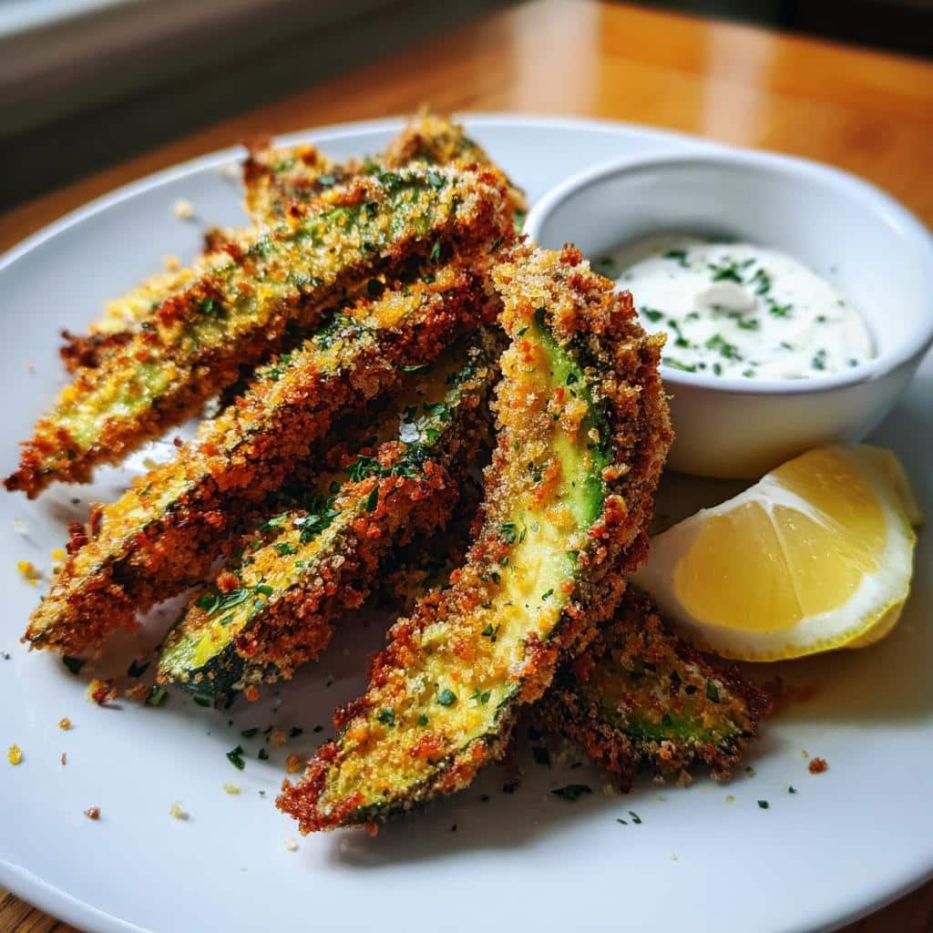 Air Fryer Lemon Herb Avocado Fries