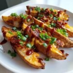 Air Fryer Loaded BBQ Bacon Cheddar Wedges