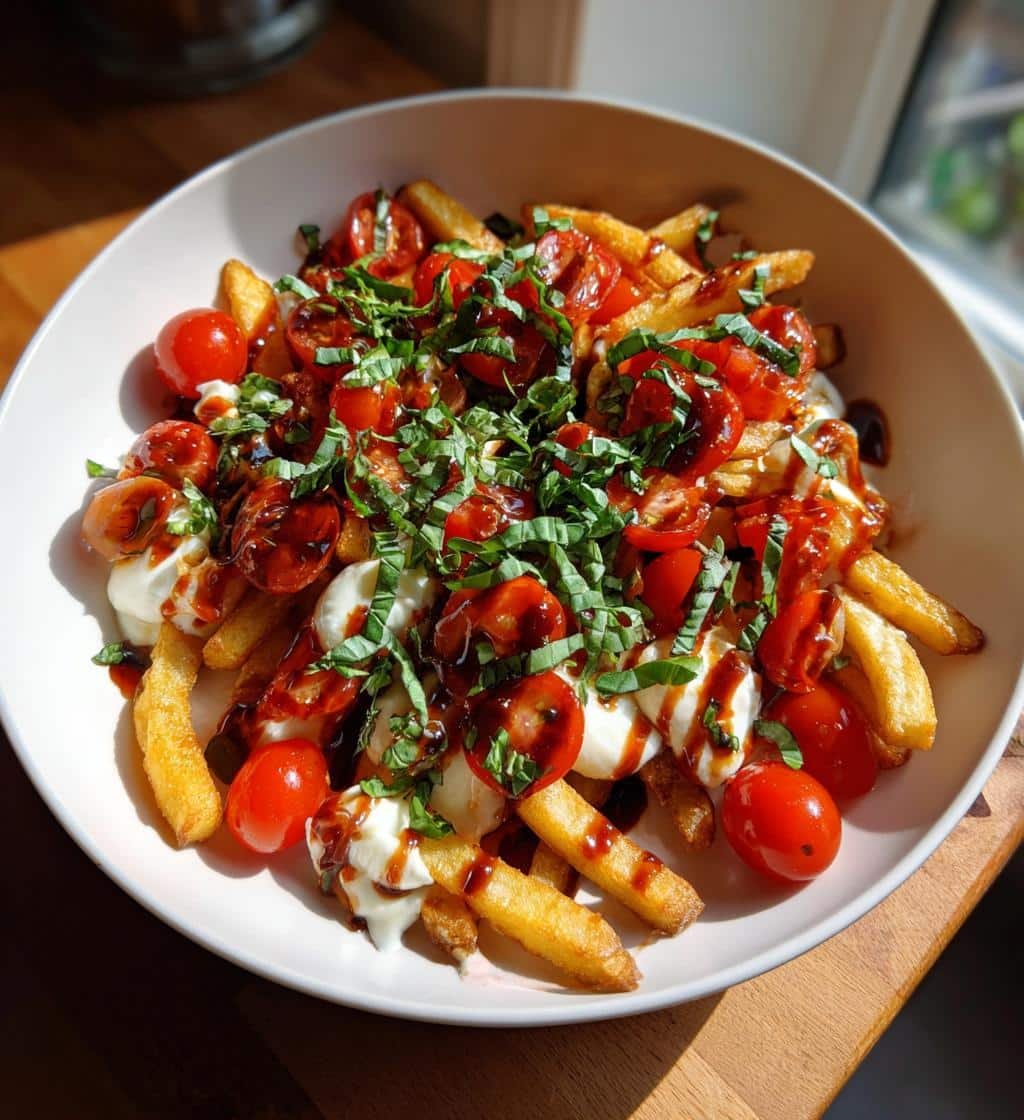 Air Fryer Loaded Caprese Fries: Irresistibly Crispy 4 Air Fryer Loaded Caprese Fries - detail 1