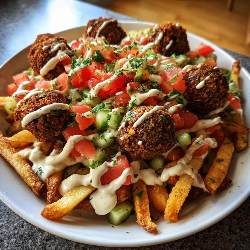 Crispy Air Fryer Loaded Falafel Tahini Fries in 30 Minutes 4 Air Fryer Loaded Falafel Tahini Fries - detail 1