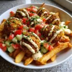 Air Fryer Loaded Falafel Tahini Fries