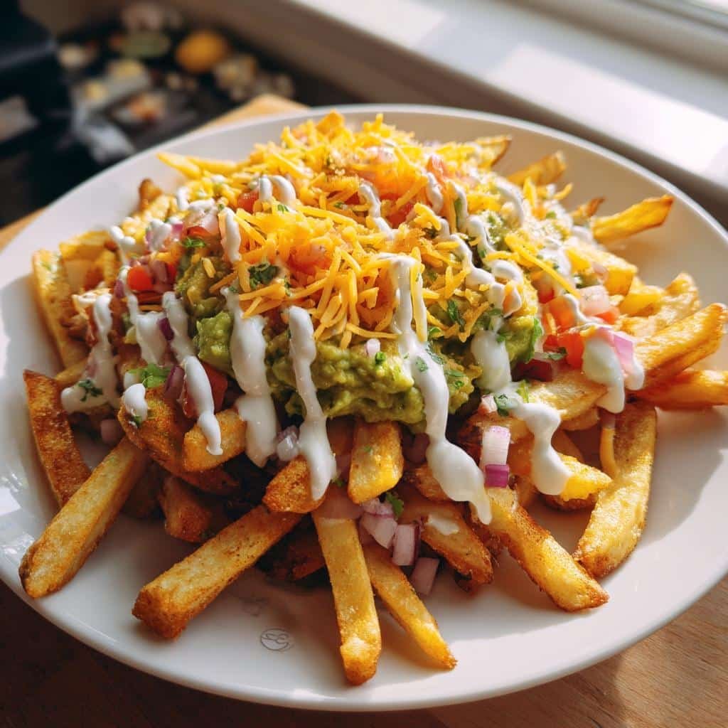 Air Fryer Loaded Guacamole Ranch Fries