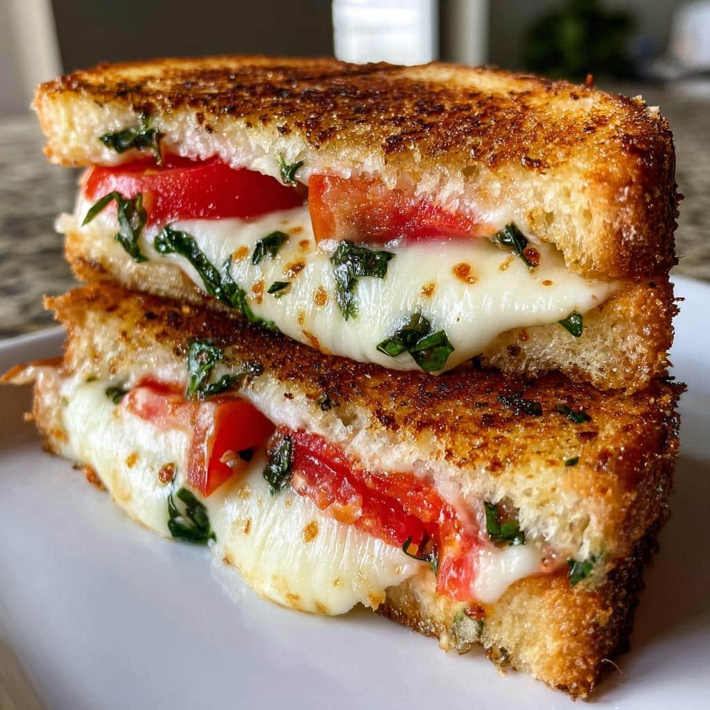 Air Fryer Margherita Grilled Cheese