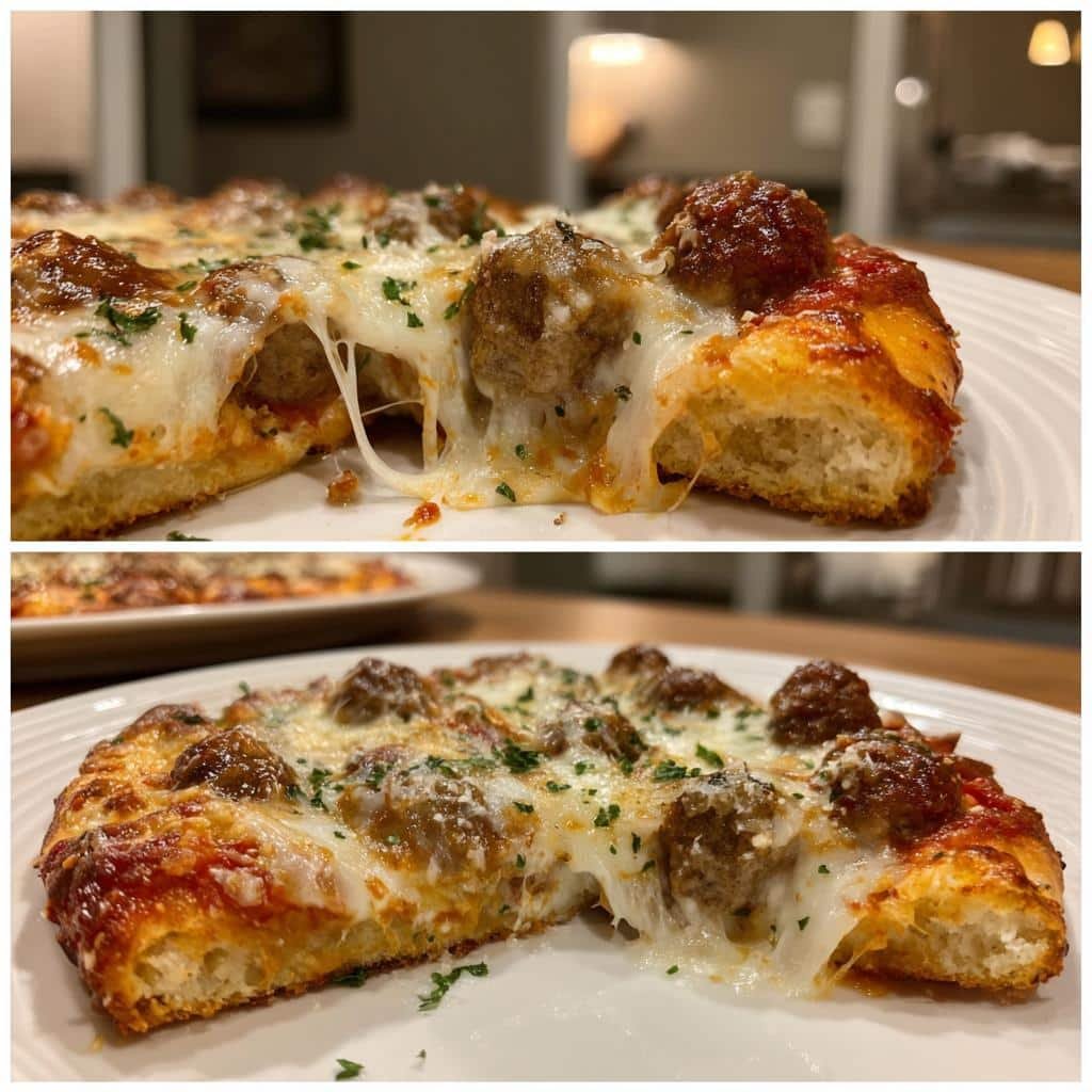 Air Fryer Meatball Parmesan Pizza - detail 1