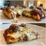 Air Fryer Meatball Parmesan Pizza